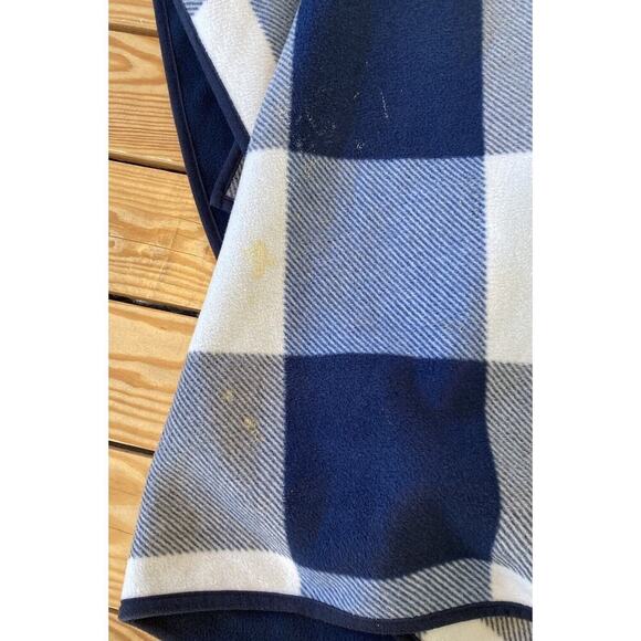 Woolrich Check Shawl Cardigan One Size Women’s Navy - Picture 7 of 7